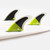 FCS II Carver PC Medium Thruster Fin Set in Acid Black