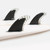 FCS II Reactor PC Carbon Medium Thruster Fin Set in Black Charcoal