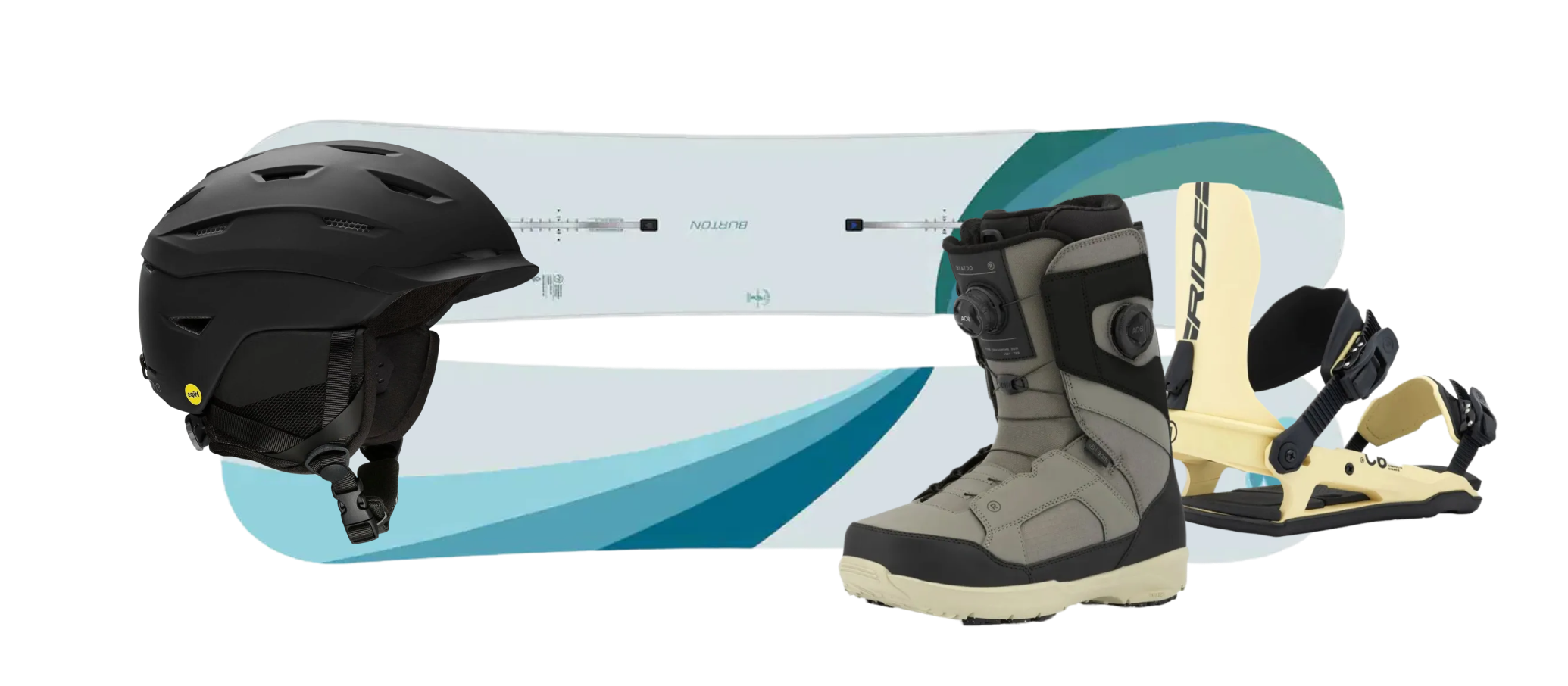 BOARD & BINDINGS (+HELMET $10)