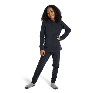 Burton Heavyweight Fleece Base Layer Set 2027 Kids in True Black