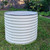 Tall round raised bed in Pearl White