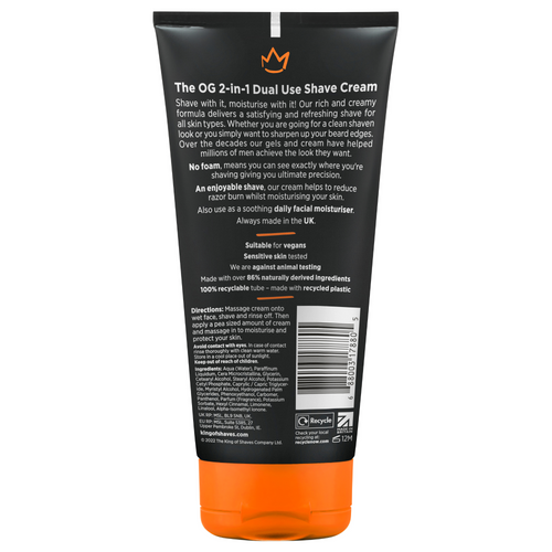 King of Shaves No Foam 2in1 Duel Use Shave Cream + Moisturiser (175ml)
