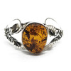 Sterling Silver Baltic Amber Cuff