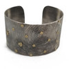 Oxidized Sterling Silver and 18KY Diamond Cuff