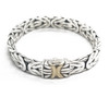 Sterling Silver and 14KY Byzantine Bracelet