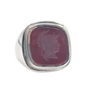 Sterling Silver and Carnelian Intaglio Ring