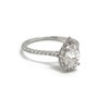 14K White Gold Pear Shape Diamond Ring