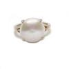 14KY Button Pearl Ring
