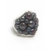 Sterling Silver Multi Black Pearl Ring