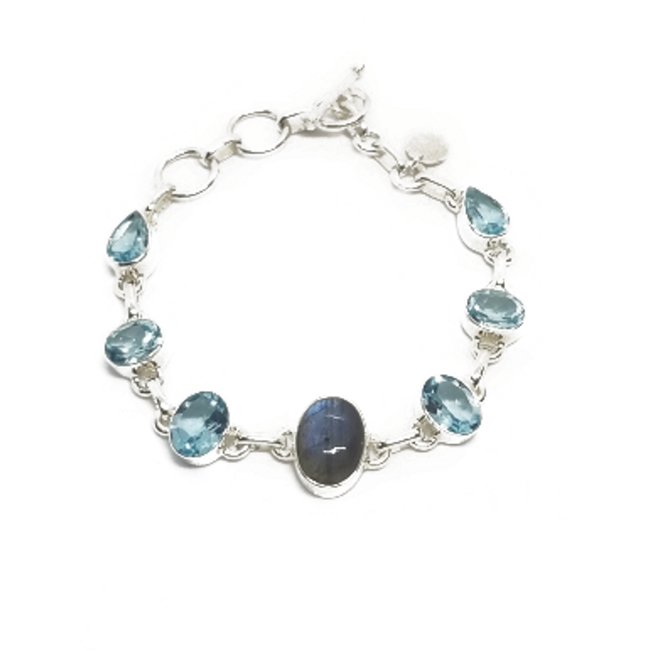 Sterling Silver Blue Topaz Bracelet