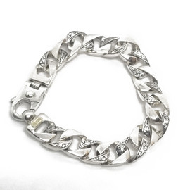 Sterling Silver Braccio Curb Chain Bracelet