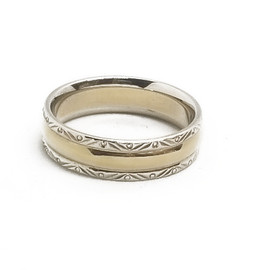 14K Two Tone Band