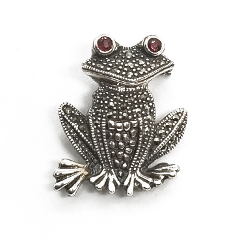 Sterling Silver Frog Brooch