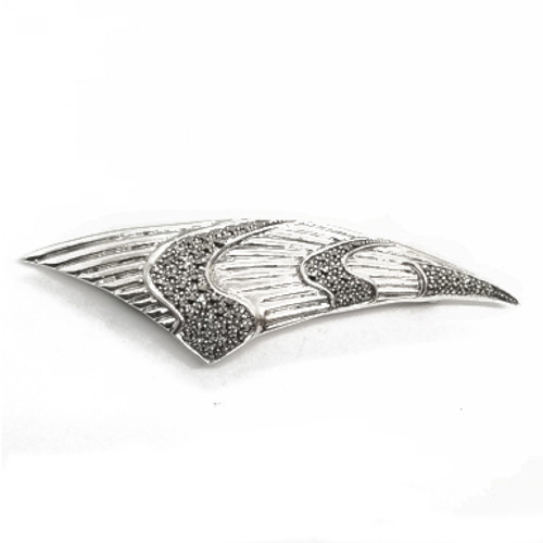 Sterling Silver and Marcasite Brooch