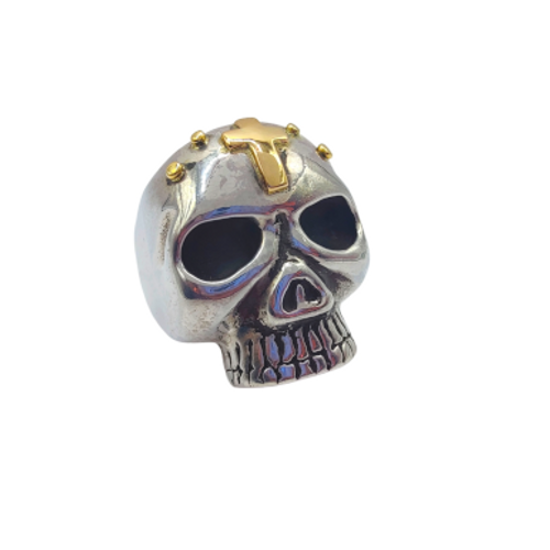 Sterling Silver and 14KY Brotherhood of the Skull Ring