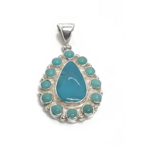 Sterling Silver SB Turquoise Pendant