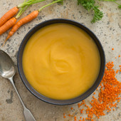 Carrot And Lentil Soup Close Up