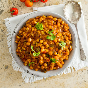 Moroccan Chickpea Curry Family Size High Angle