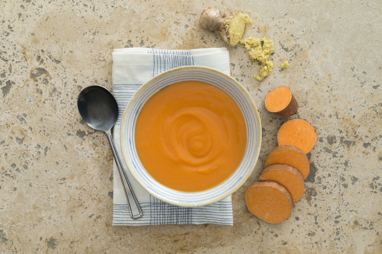 Sweet Potato And Ginger Soup High Angle