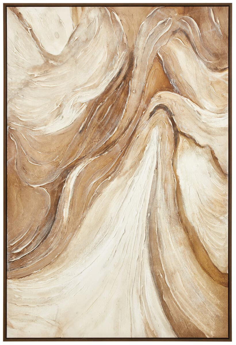 Astratto Neutral Abstract Textured Wall Art-Premier Housewares