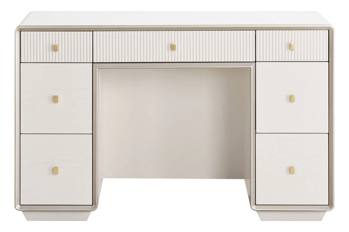 ivory dressing table Dorsino Wood Veneer Seven Drawer Table-Premier Housewares nursing dress