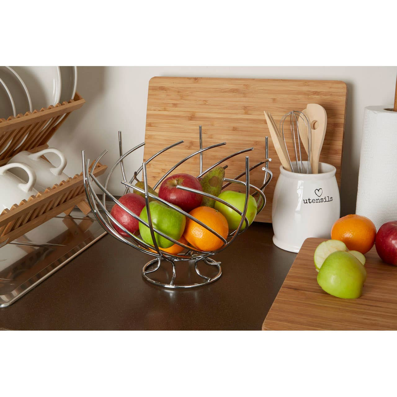 Preier Housewares Piccola aaca per frutta in legno e etallo croato