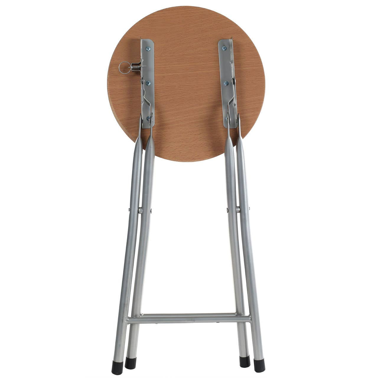 Hinata Folding Stool with Wood Veneer Seat-Premier Housewares
