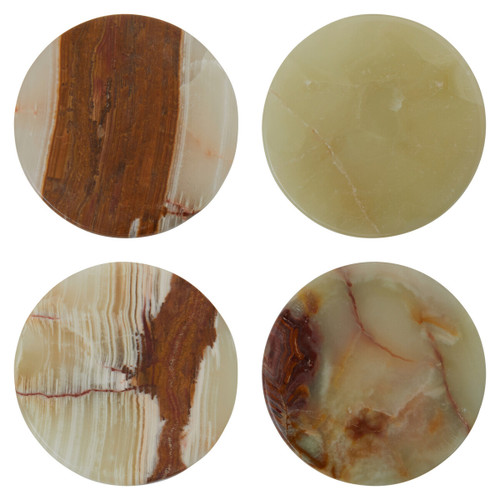 Oleena Set Of Four Onyx Coasters Oleena Set Of Four Onyx Coasters