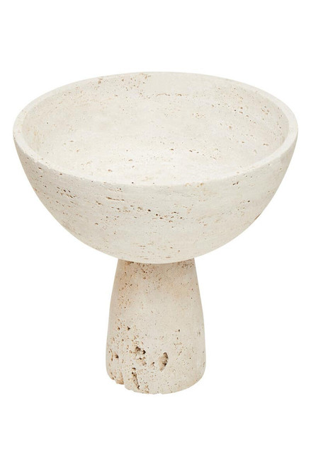 Tibor Travertine Pedestal Bowl