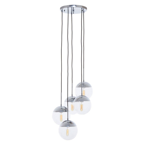Revive Chrome Finish Five Pendant Lights