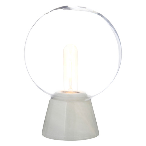 Lamonte White Marble Base EU Plug Globe Lamp