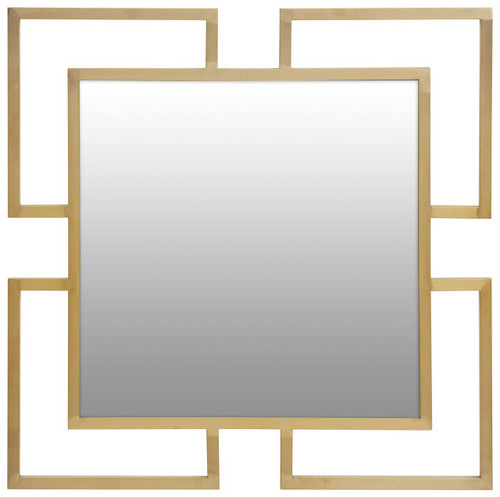 Allure Gold Brushed Small Wall Mirror