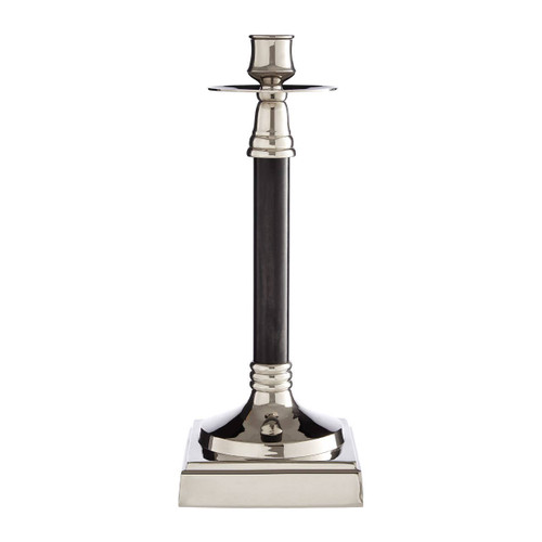 Nickel / Black Finish Candle Holder