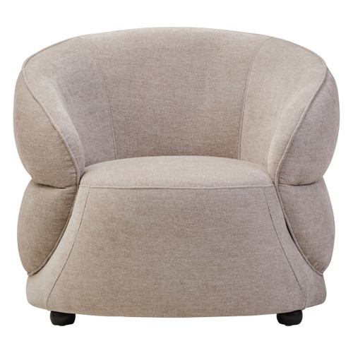 Daphne Taupe Chenille Curved Chair