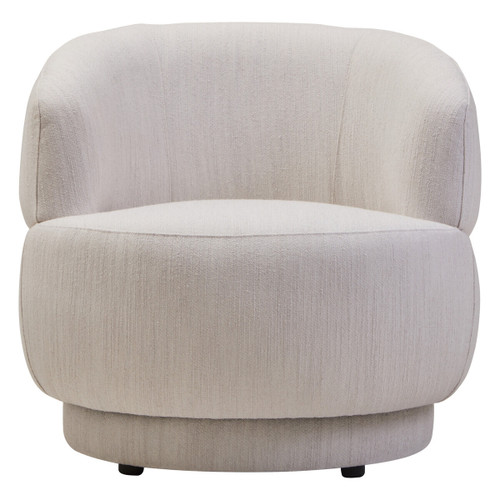 Dale Ivory Linen Curved Chair