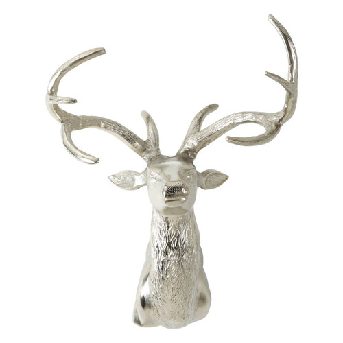 Wall Mounted Stag with Curved Antlers