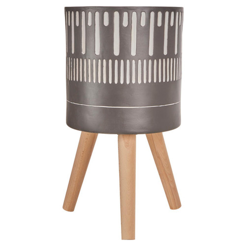 Darnell-Large-Black-and-White-Finish-Planter