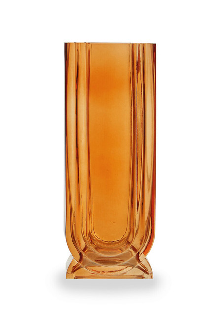 Edan Large Orange Glass Vase Edan Large Orange Glass Vase