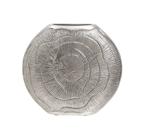 Silva Small Oak Effect Silver Vase