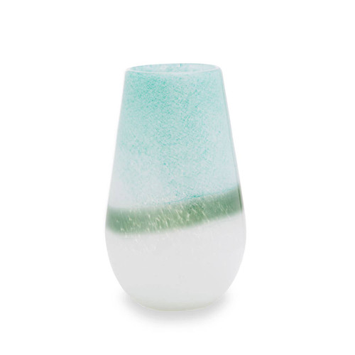 Celia small turquoise glass vase