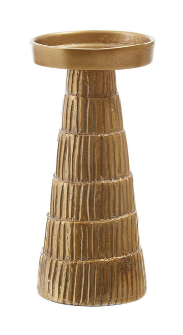 Deomali Small Gold Finish Candle Holder