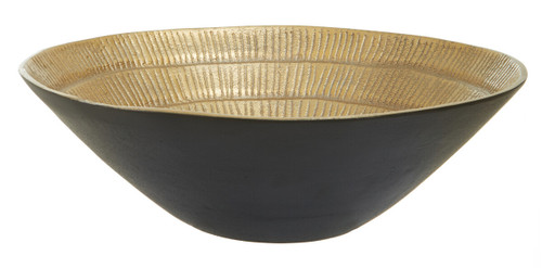 Deomali Large Black And Gold Finish Bowl