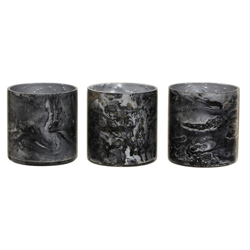 Garan Set of 3 Grey Tealight Holders