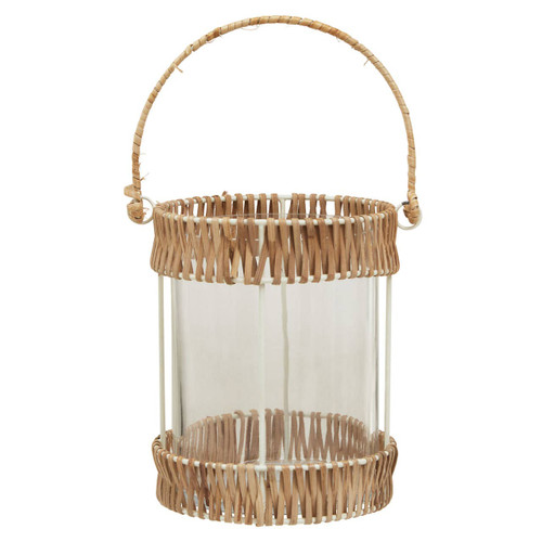 Kuta Natural and White Small Lantern