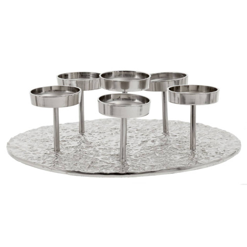 Akola Silver 6 Pillar Candle Holder