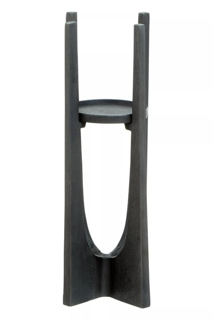 Dante Small Grey Finish Candle Holder