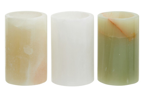 Oleena Set Of Three Onyx Tealight Holders Oleena Set Of Three Onyx Tealight Holders