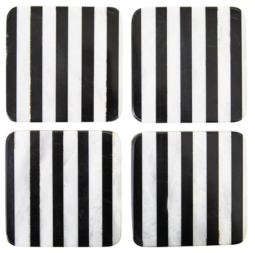 Soma Set of Four Square Striped Coasters