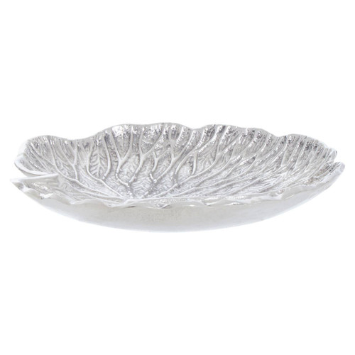 Salma Small Silver Lotus Leaf Plate