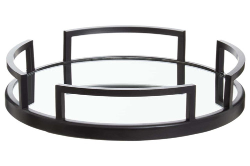 Cruzar Matte Black Mirrored Tray